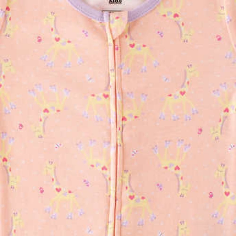 3-pack Kids Headquarters Kids' Cotton Sleepers, Giraffe - Picture 7 of 7